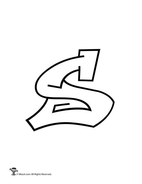 Graffiti Lowercase Letter s | Woo! Jr. Kids Activities S Letter Drawing, S Style Letter, S Font Letter Design, S Drawing Letter, S In Graffiti, Letter S Drawing, S Graffiti Letter, Letter S Graffiti, Graffiti Letter S