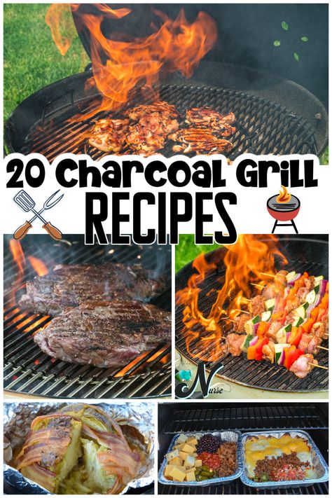 Discover the ultimate collection of charcoal grill recipes perfect for your next BBQ! From juicy burgers and tender ribs to smoky vegetables and unique desserts, our recipes will elevate your grilling game. Get inspired and fire up your charcoal grill to enjoy these delicious, smoky dishes that are sure to impress your family and friends. Happy grilling! Meat Grilling Recipes, Grilled Meats Ideas, Pulled Pork On Charcoal Grill, Cooking On Charcoal Grill, Charcoal Grill Recipes Dinners, Grilling Recipes Charcoal, Barbecue Recipes Grill Meat, Best Charcoal Grill Recipes, Weber Charcoal Grill Recipes