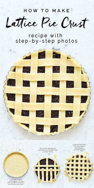 How to Make a Lattice Pie Crust with step-by-step photos Pie, Lattice Pie Crust Recipe, Lattice Pie Crust, Lattice Pie, Pie Crust Recipe Easy, Chocolate Peanut Butter Desserts, Favorite Pie Recipes, Easy Pie Crust, Pie Crust Recipe