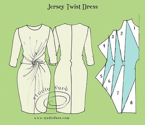 Twist Dress Pattern, Drape Dresses, Homemade Dress, Twist Dress, Twist Pattern, Twisted Dress, Sewing Design, Pattern Drafting, Clothes Sewing Patterns