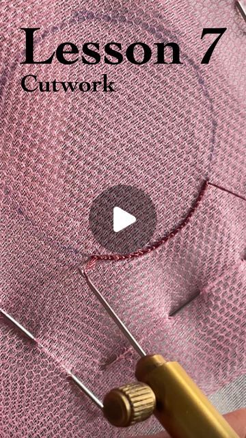 Embroidery Designer on Instagram: "Lesson 7: Cutwork
Full Tutorial on YouTube✨Link in Bio⁣⁣⁣
⁣⁣⁣
⁣⁣⁣
.⁣⁣⁣
.⁣⁣⁣
.⁣⁣⁣
⁣⁣
#tambourhook #lunéville #embroidery #embroiderytutorial #learnembroidery #embroideryart #chainstitch #satisfying #stitch #asmr #sew #crochet #craft #thread #sequins #sequinsembroidery #textiles #london #uk #beadembroidery #embellishment #beadwork #couture #tutorial #rhinestones #bordado #crossstitch #british" Tambour Beading Tutorial, Beadwork Embroidery Tutorial, Sequins Embroidery Tutorial, Couture Embroidery Techniques, Tambour Beading, Beadwork Embroidery, Couture Embroidery, Learn Embroidery, Beading Tutorial