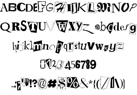 Image for Ransom Note font Number Font Styles, Ransom Letter, Ransom Note, Disney Alphabet, Note Fonts, Note Tattoo, Notes Style, My Type, Types Of Lettering