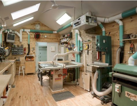 The Compact, Good-Neighbor Workshop Small Woodworking Shop Ideas, Diy Garage Work Bench, Garage Workshop Layout, Diy Garage Storage Cabinets, Garage Workshop Plans, Doors Diy, Workshop Layout, Workbench Plans Diy, Workshop Plans