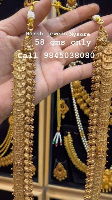 Harsh jewels on Instagram: "22ct gold /BIS 916 H M antique long Haram DM us for more details. Contact 6361053650 . #bangles #southindianweddings #southindiajewels #antiquejewelry #goldjewelry #studs #earrings #pendents #necklace #haram #mysuru #banglore #kerala #tamilnadu #mysorediaries #traditional #karnataka #templejewelry #traditionaljewellery #hallmarkjewellery #mandya #kunigal #kodagu #chamrajanagar #newarrivals #telengana #hydrabad #ooty #jewellerydesign" Kasina Sara Antique Long, Antique Kasulaperu Designs, Gold Kasula Haram Designs, Kasulaperu Latest Designs Gold Long, Long Haram Designs Indian Gold Latest, Kempula Haram Designs, Kasina Sara Antique, Harsh Jewels, Long Gold Haram Designs Indian