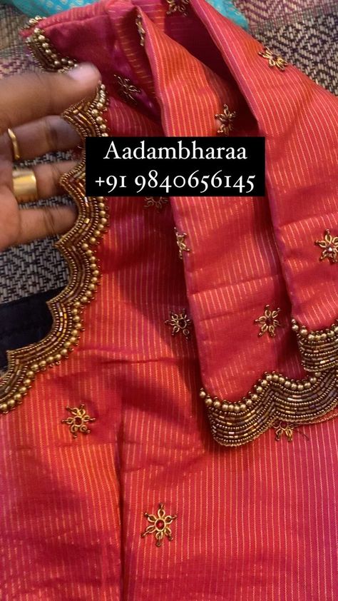 Simple Designer blouses . Contact for customisations +91 9840656145 . . . . . #reels #reelsinstagram #reelitfeelit #feelitreelit… | Instagram Muggum Work Blouse Designs Bridal Simple, Patchwork, Aadambara Blouses, Aari Work Half Sleeve Design, Muggum Work Design Simple, Blouse Designs For Work Sarees, Unique Maggam Work Blouse Designs, Maggamwork Blouses Latest, Simple Blouse Work Designs For Saree