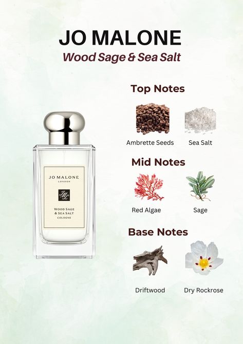 Jo Malone | Wood Sage And Sea Salt | Perfume Lovers | Fragrance Notes | Top Notes | Mid Notes | Bottom Notes | Ambrette Seeds | Sea Salt | Red Algae | Sage | Driftwood | Rockrose | Scent Of The Day | Fragrance Community | Perfume Review |  Luxury Perfume | Perfume Inspiration | jo malone perfume | jo malone aesthetic | jo malone wood sage and sea salt | jo malone  peony and blush suede | jo malone english pear and freesia | jo malone london perfume | jo malone  perfume aesthetic Jo Malone London Wood Sage & Sea Salt, Jo Malone Perfume Wood Sage And Sea Salt, Jo Malone Sage And Sea Salt, Jo Malone Wood Sage & Sea Salt, Jo Malone English Pear And Freesia, Joe Malone Perfume, Jo Malone Aesthetic, Perfume Jo Malone, Salt Perfume