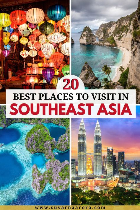 South East Asia Itinerary 1 Month, Best Asian Countries To Visit, 2 Week Southeast Asia Itinerary, Travel Asia Places, Best Places To Visit In Asia, Traveling Southeast Asia, Asia Trip Itinerary, Trip To Asia, Thailand And Vietnam Itinerary