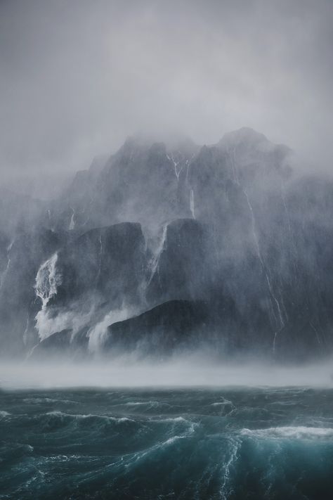 urbnite Milford Sound New Zealand, Storm At Sea, Moody Landscape, Milford Sound, Night Scenery, National Photography, Katherine Mcnamara, Outside World, Silver Glass