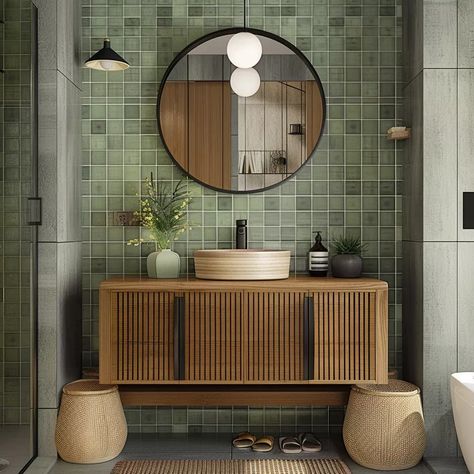 Bathroom Ideas Minimal, Scandinavian Interior Bathroom, Japandi Bathroom Design, Zen Ideas, Zen Interior Design, Japanese Bathroom Design, Japanese Style Bathroom, Japandi Bathroom, Modern Japanese Interior