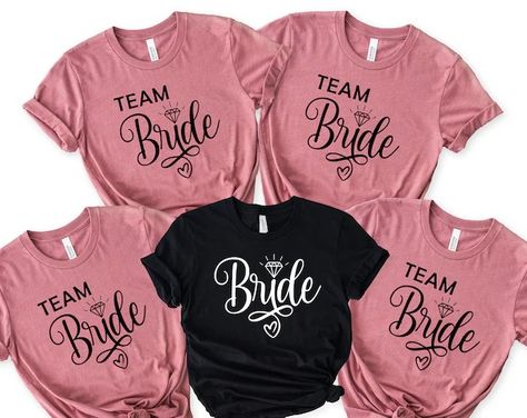 GraphicOutfits - Etsy Bride Squad Shirt, Team Bride Shirts, Bride Shirt, Bridesmaid Shirts, Bridal Party Shirts, Squad Shirt, Bride Squad, Kehlani, Bride Shirts