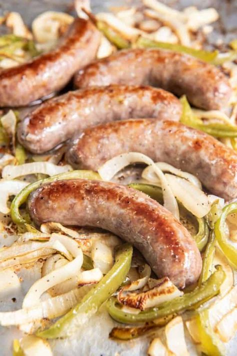 Brats In The Oven, Baked Bratwurst, Bratwurst Recipe, How To Cook Brats, Brats Recipes, Kielbasa And Cabbage, Bratwurst Recipes, How To Cook Lamb, Budget Bytes