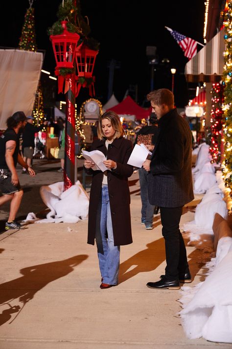 Studying lines on set of my new Hallmark Christmas movie “Christmas Town” Photo by : Melissa Coulier #hallmarkchannel #christmastown #onset #runninglines #bts Hallmark Christmas Aesthetic, Hallmark Movie Outfits, Hallmark Aesthetic, North Pole Experience, Aurora Teagarden, Trip Fits, Movie Outfit, Line Study, Journal 2023