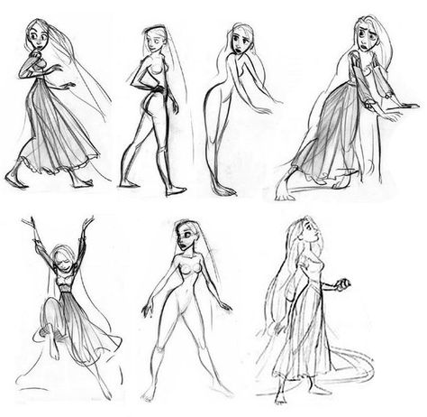 how to draw leg proportions - Google Search Haircut Cartoon, Tangled Concept Art, Character Design Disney, Disney Art Style, Character Disney, Rapunzel Cosplay, Glen Keane, Character Design Cartoon, School Illustration