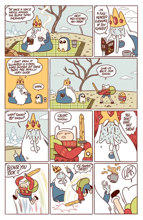 Adventure Time - Luke Pearson - Illustration and Comics Adventure Time Winter, Comic Strip Drawing Ideas, Adventure Time Comics, Storyboard Drawing, Comic Book Layout, Animation Storyboard, Children's Comics, Boom Studios, Comic Tutorial