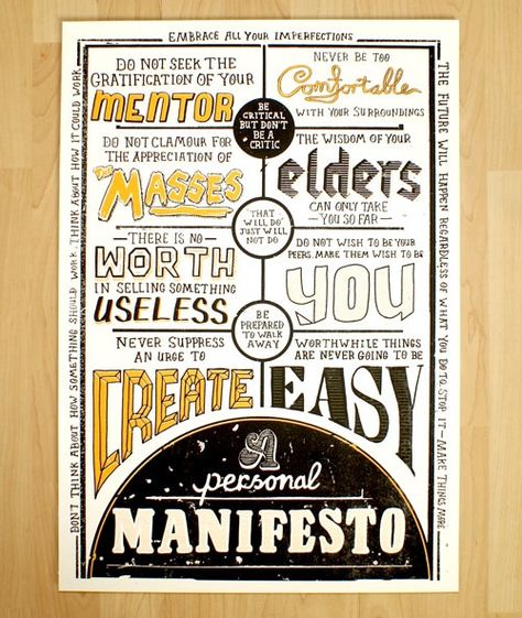 personal manifesto Personal Manifesto, Manifesto Poster, Manifesto Design, Brand Manifesto, Mickey Mouse Coloring Pages, Signature Ideas, Book Layout, Layout Inspiration, Brand Identity Design