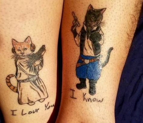 36 Great Pics And Memes to Improve Your Mood - Funny Gallery Matching Star Wars Tattoo, Cat Tat, Star Wars Tattoo, Funny Animal Photos, Weird Pictures, Funny Cat Pictures, Animal Photo, Cat Pics, Cat Memes