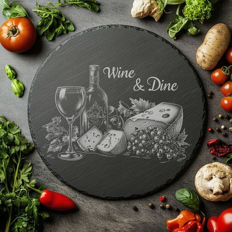 Slate Cheese Board Laser Engraving File #diy #homedecor #kitchendecor #charcuterie #cuttingboard #choppingboard #wineanddine #cheeseboard Slate Cheese Board Diy, Minimalist Border, Cheese Board Diy, Slate Cheese Board, Laser Engravers, Cheese Wedge, Cheese Party, Laser Ideas, Cheese Boards