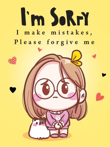 I'm Sorry Cards | Birthday & Greeting Cards by Davia - Free eCards Cute Drawings To Say Sorry, Cute Apology Drawings, Sorry Drawing For Best Friend, Sorry Quotes For Teacher, Sorry Images Friends, Cute Ways To Say Im Sorry, Sorry Pics Cute, Sorry Msg For Best Friend, Sorry For Friends