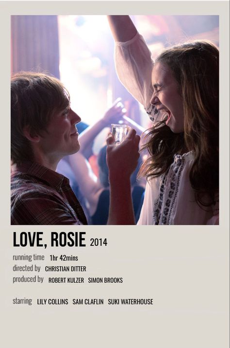 5 To 7 Movie, Love Rosie Movie, Flipped Movie, Polaroid Movie Poster, Romance Movie Poster, Movie Character Posters, Love Rosie, Iconic Movie Posters, Romance Film