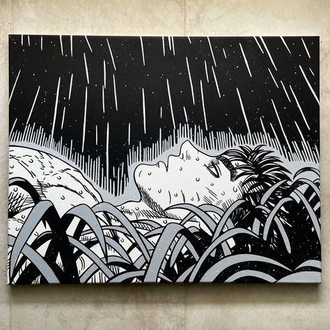 Dark Anime Painting, Berserk Drawing Easy, Guts Painting, Berserk Drawing, Manga Painting, Anime Painting Acrylic Canvas, Berserk Guts Art, Berserk Art, Acrylic Painting Ideas On Canvas Aesthetic