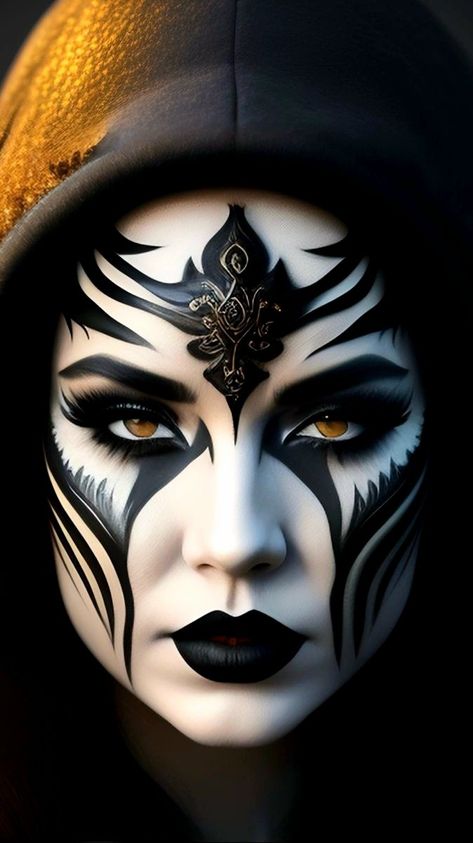 Dark Fantasy Makeup, Carnaval Make-up, Steampunk Vampire, Demon Makeup, Drag Make-up, Creepy Halloween Makeup, Witch Makeup, Face Art Makeup, Halloween Makeup Inspiration