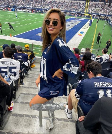 Nfl Game Poses, Football Jersey And Cowboy Boots Outfit, Dallas Cowboys Gameday Outfit, Dallas Football Game Outfit, Jersey And Cowboy Boots Outfit, Dallas Cowboys Game Day Outfit Women, Gianni Bini Boots Outfit, Dallas Cowboys Jersey Outfit Woman, Cowboys Game Outfits For Women