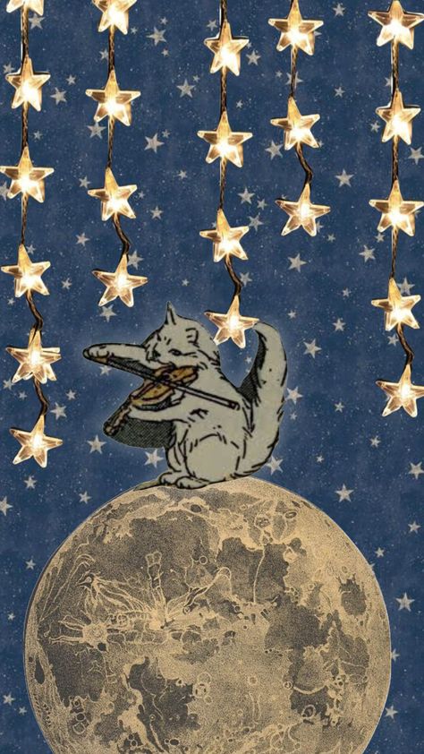 #aesthetic #vintage #collage #cat #spacecore #moon #space Retro Moon Wallpaper, Vintage Galaxy Aesthetic, Vintage Moon Art Wallpaper, 90s Moon Aesthetic, Space Cats Wallpaper, Cat In Space Wallpaper, Spacecore Room Aesthetic, Space Core Wallpaper, Spacecore Room