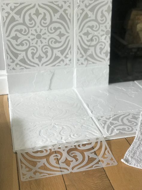 Cricut Tile Stencil, Alter Furniture, Cricut Stencils Templates, Portuguese Souvenirs, Floor Stencils Patterns, Cricut Stencil Vinyl, Behr Marquee Paint, Homemade Stencils, Cricut Stencil