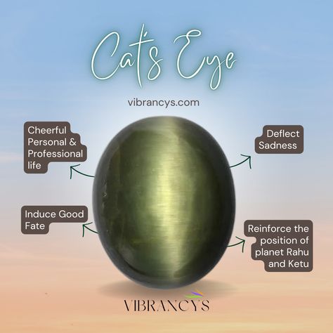 Adorn yourself with the mystical allure of #CatsEye 🐱💎🐈 to bring good fortune and intuition. Also, rare in both clarity and sharpness of the ray itself, this stone is a true collector’s piece. Visit vibrancys.com and select from a premium quality range of certified gemstones and gemstone jewelry with best prices. #chrysoberylcatseye #catseyering #chrysoberyl #cabochon #catseyeearrings #raregemstones #catseyegemstone #catseyeearrings #catseyependants #loosegemstones #gemstonerings #gemstoneje... Cats Eye Ring, Celtic Astrology, The Ray, Natural Cat, Cats Eye Stone, Cats Eye, Rare Gemstones, Eye Stone, Good Fortune