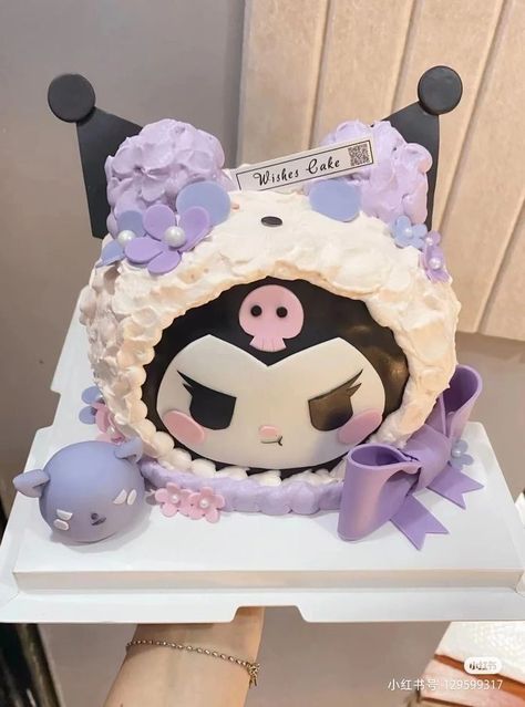 Kue Disney, Kuromi Cake, Tort Hello Kitty, Bts Cake, Anime Cake, Charmmy Kitty, Mini Cakes Birthday, Cute Baking, Hello Kitty Cake