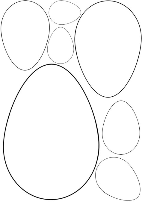 Easter Egg Stencil Free Printable, Easter Egg Cutouts, Easter Egg Diy Crafts, Easter Egg Sewing Pattern, Egg Pattern Printable, Easter Egg Outline Free Printable, Paper Eggs For Easter, Blank Easter Egg Template Free Printable, Felt Egg Pattern