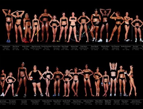 "howard schatz's images of female athletes are unbelievable" by nina bahadur, huffpo: you always hear a lot of talk about female body image along with fitness and exercise.  i found this post, which actually digs up an old picture from back in 2004, to be pretty interesting and relevant to that topic.  basically, it says that athleticism comes in all sorts of shapes and sizes. Athletic Body Type, Body Types Women, Athletic Body, Olympic Athletes, Poses References, Human Poses, Body Reference, Anatomy Reference, Photos Of Women