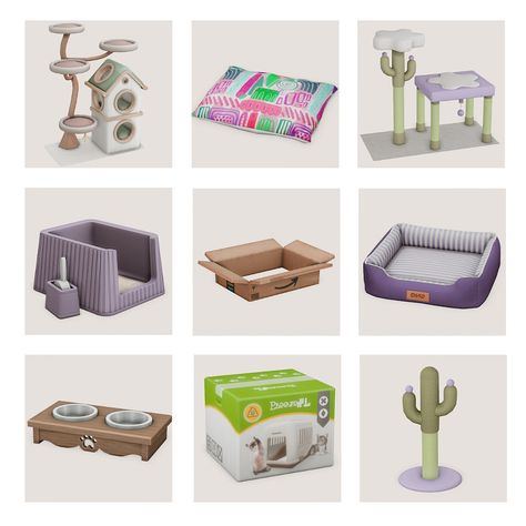 cat mom essentials ≽^• ˕ • ྀི≼ Sims 4 Free Mods, Sims Decor, Sims Pets, Mom Essentials, Amazon Box, Sims Packs, Sims 4 Bedroom, Free Sims 4, Tree Cat