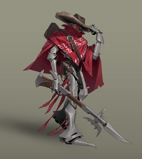 ArtStation - The Knight of Cowboy Cowboy Character Design, Cowboy Draw, Cowboy Design, The Knight, Dungeons And Dragons Characters, Dnd Art, Dungeons And Dragons Homebrew, Robot Concept Art, Creature Concept Art