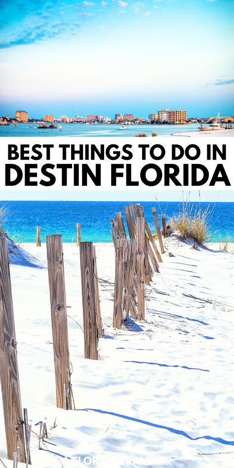 Wondering what there is to do in Destin Florida? Here are some things not to miss while traveling to Destin inclusing the beautiful Florida beaches. What To Do In Destin Florida, Things To Do In Destin Florida, Destin Florida Things To Do In, What To Do In Florida, Florida Vacation Destinations, Family Tropical Vacation, Sandestin Florida, Miramar Beach Florida, Best Beach In Florida