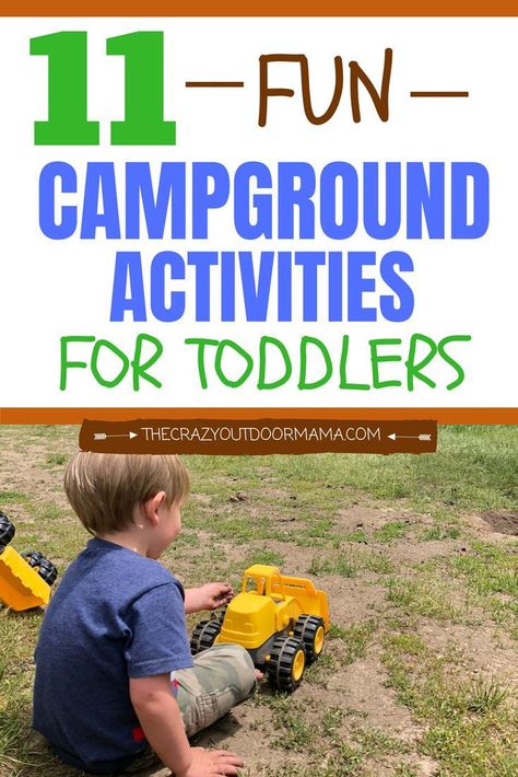 If you're camping with a toddler, you might need some ideas on how to battle boredome at camp! After so many nights camping this summer with my toddler and twin babies, I found that these camping tips really change the game for toddlers! They camping acti Camping Activities For Toddlers, Campground Activities, Beach Camping Tips, Camping With Toddlers, Camping Activities For Kids, Camping For Beginners, Camping Parties, Easy Camping, Family Camping Trip