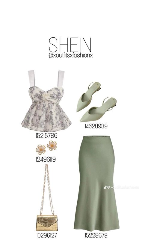 Shein Classy Outfits, Shein Modest Outfits, Shein Outfits Codes, Green Juice Aesthetic, Paty Shein, Shein Ideas, Green Juice Girl, Stockholm Girl, Juice Aesthetic