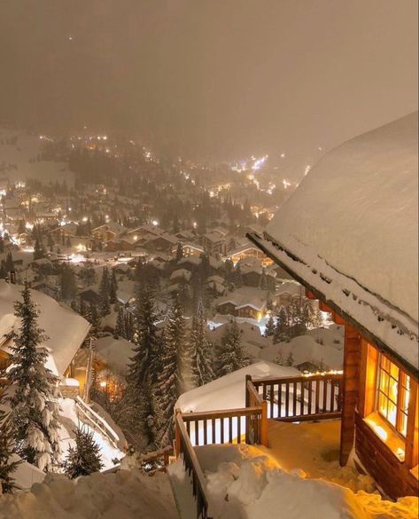 winter season, Switzerland, winter season in Switzerland, snow-covered houses, streets, cars, and mountains Snowy Night, Winter Scenery, Destination Voyage, Winter Aesthetic, Ski Trip, Christmas Aesthetic, Pretty Places, Dream Destinations, In The Mountains