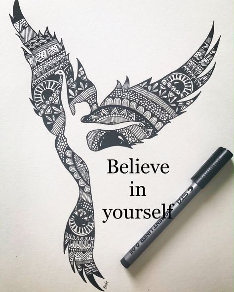 Belive in yourself easy Zentangle /Doodle / Mandala tutorial for beginner by richagallery:Art Valley Message Giving Drawings, Cool Mandala Drawings, Trippy Mandala Drawing, Cool Pen Drawings Sketch, Creative Doodle Art Ideas, Believe In Yourself Drawing, Pen For Mandala Art, Easy Mandala Drawing With Quotes, Mandala Drawing Beginner