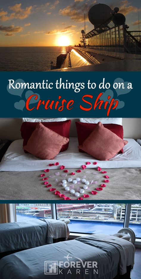 Ways To Add Romance On Your Cruise - Forever Karen Romantic Cruise Ideas, Couples Cruise, Norwegian Sky, Cruise Rooms, Couples Things To Do, Couple Cruise, Cruise Pictures, Honeymoon Cruise, Romantic Cruise