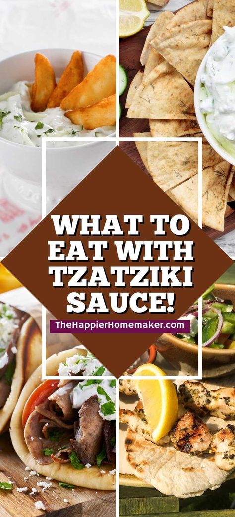 What To Put Tzatziki Sauce On, How To Use Tzatziki Sauce, Things To Eat With Tzatziki Sauce, Dishes With Tzatziki Sauce, Food With Tzatziki Sauce, Tzatziki Recipes Meals, Tzatziki Sauce Uses Food, Taziki Sauce Recipe Meals, What Goes With Tzatziki Sauce