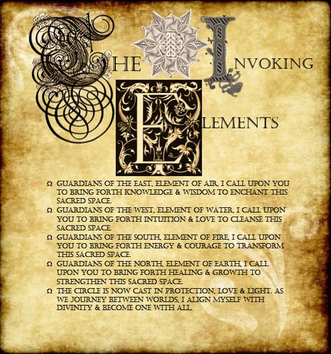 Invoking the Elements Page I made for my Book of Shadows. Please share & use for your own BOS! Sacred Circle, Elemental Magic, Under Your Spell, Magick Spells, Book Of Shadow, Blessed Be, Wicca Witchcraft, 5 Elements, Wiccan Spells