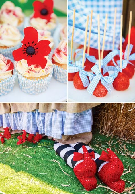 Wizard Of Oz Baby Shower Ideas, Wizard Of Oz Party Ideas, Witches Shoes, Wizard Of Oz Birthday Party, Wizard Of Oz Birthday, Ruby Cake, Wizard Of Oz Decor, Rainbow Layer Cakes, Red Cake