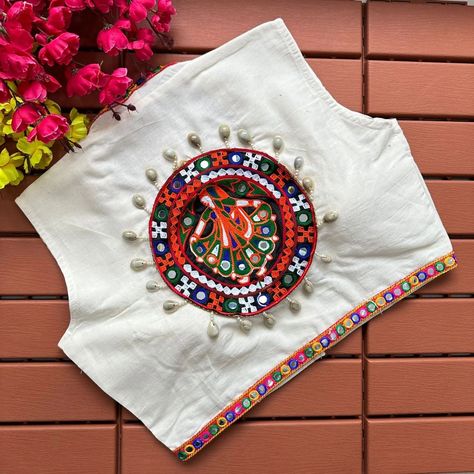 Price__650 free shipping *Trendy Navratri specal Blouse* *Size : 40 With Margin Upto 44* *Fabric : Pure Khadi With Chain and real kodi Work* *Height : 15 Inch* *Sleeves : Salve attached inside (11inch)* *Padded : Yes* *Inner : Yes* *Open : Front Open With Hook * #blouse #designersareeblouse #silk #trenicfashions #indianbride #indianwedding #silksarees #blousemurahmalaysia #blousewanita #trending #designersareeblouse #silkhome #blousewanita #blousecewek #blousemuslimah #blouseputih ... Navratri Dress, Indian Outfits Lehenga, Navratri Special, Hacks Clothes, Fashion Hacks, Fashion Hacks Clothes, Saree Blouse Designs, Indian Bride, Indian Outfits