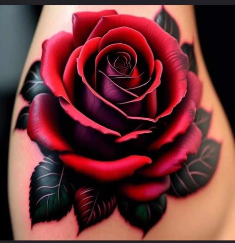 Tattoo Coverups, Colorful Rose Tattoos, Rose Pics, Dark Roses Tattoo, Purple Rose Tattoos, Cover Up Tattoos For Women, Best Cover Up Tattoos, Realistic Rose Tattoo, Pink Rose Tattoos