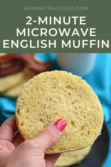 Keto English Muffin, Low Carb English Muffin, Microwave Muffin, Gluten Free Bread Recipe, Gluten Free English Muffins, Microwave Bread, English Muffin Recipes, Low Carb Biscuit, Gluten Free Recipes Bread