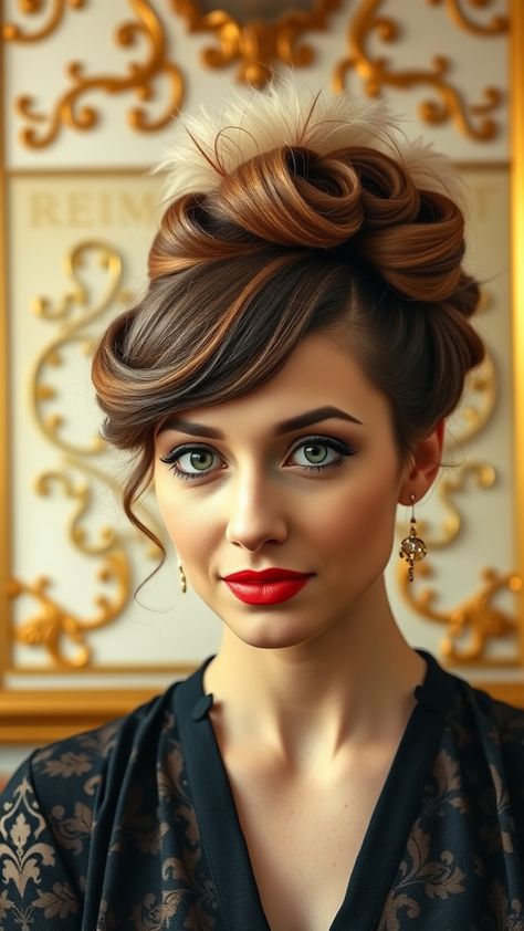 30+ Creative Updos with Bangs to Inspire You Updo With Bang, Updo Hairstyles With Bangs, Updos With Bangs, Creative Updos, Updo Hairstyles, Get Creative, Hair Updos, Hairstyles With Bangs, Bangs