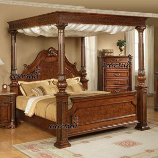 Latest Wooden Bed Designs, King Size Canopy Bed, Beautiful Bed Designs, Wood Canopy Bed, Metal Canopy Bed, Wooden Bedroom Furniture, Wood Canopy, Canopy Bed Frame, Wood Bed Design