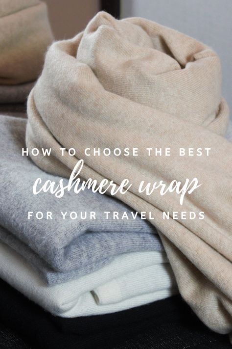 Cashmere Wrap Outfit, Chic Cashmere Wraps For Fall, Chic Cashmere Wrap For Fall, Oversized Cashmere Wraps For Winter, Travel Scarf Blanket, Cashmere Travel Set, Travel Cardigan, Best Travel Clothes, Shawl Outfit