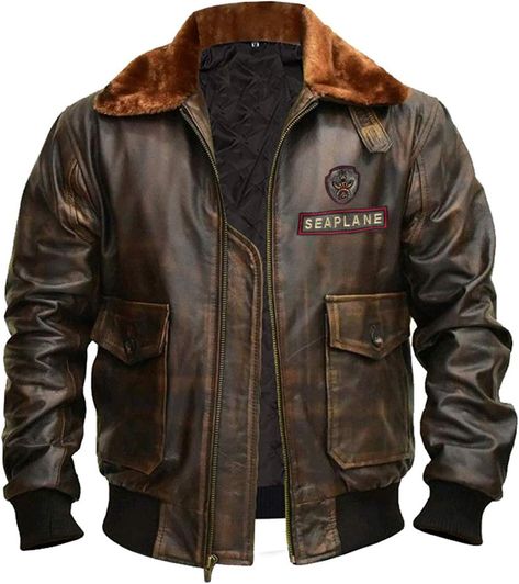 Pilot Jacket, Aviator Jackets, Nick Jonas, Flight Jacket, Genuine Leather Jackets, Brown Leather Jacket, Leather Vest, Distressed Leather, Jacket Style